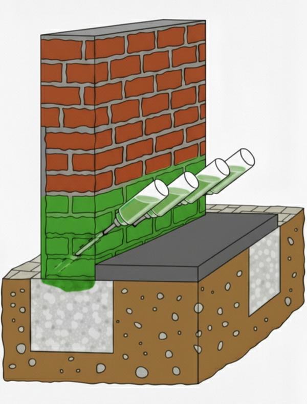 Injektion gegen aufsteigende Feuchtigkeit